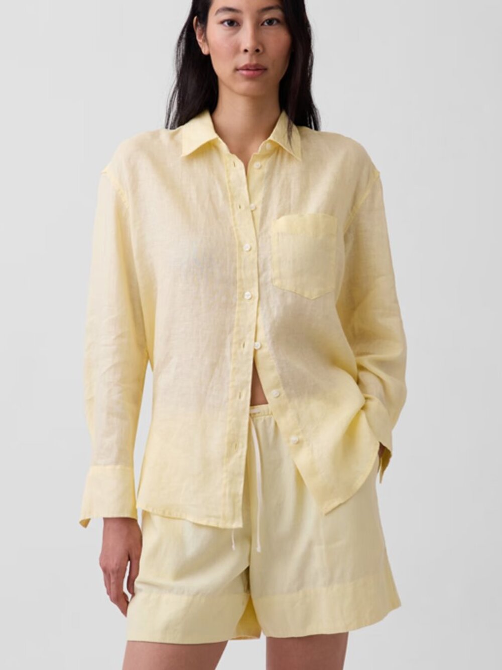 Gap 100% Linen Oversized Shirt
